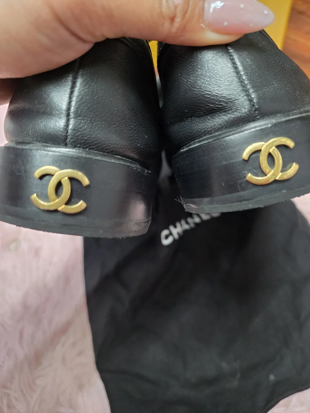 CHANEL black quilted